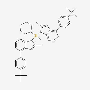 molecular formula C47H56Si B6332790 Bis[4-(4-tert-Butylphenyl)-2-methylindenyl]-cyclohexyl-methylsilane CAS No. 888227-50-7