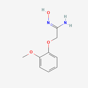 molecular formula C9H12N2O3 B6332797 N-Hydroxy-2-(2-methoxy-phenoxy)-acetamidine CAS No. 740758-37-6