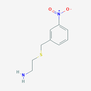molecular formula C9H12N2O2S B6332816 2-(3-硝基苄基硫烷基)-乙胺 CAS No. 144907-41-5
