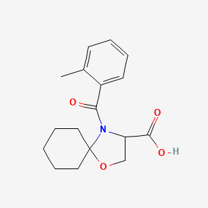molecular formula C17H21NO4 B6332843 4-(2-Methylbenzoyl)-1-oxa-4-azaspiro[4.5]decane-3-carboxylic acid CAS No. 1008953-39-6