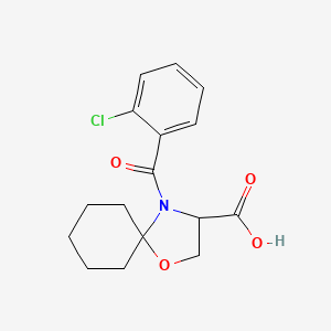 molecular formula C16H18ClNO4 B6332844 4-(2-Chlorobenzoyl)-1-oxa-4-azaspiro[4.5]decane-3-carboxylic acid CAS No. 1008479-43-3