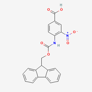 molecular formula C22H16N2O6 B6332851 4-((((9h-Fluoren-9-yl)methoxy)carbonyl)amino)-3-nitrobenzoic acid CAS No. 1342864-48-5