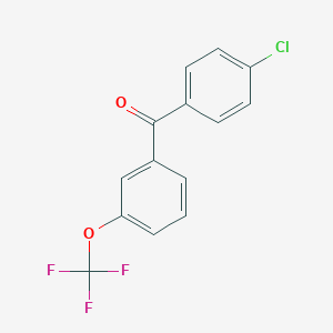 molecular formula C14H8ClF3O2 B6332853 4-Chloro-3'-(trifluoromethoxy)benzophenone CAS No. 1488103-68-9