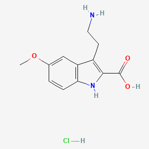 molecular formula C12H15ClN2O3 B6332872 3-(2-Aminoethyl)-5-methoxy-1H-indole-2-carboxylic acid hydrochloride CAS No. 319919-29-4