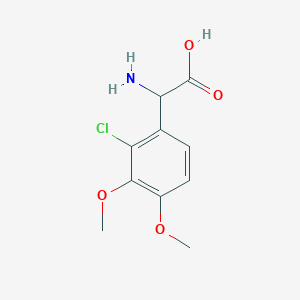 molecular formula C10H12ClNO4 B6332909 2-Amino-2-(2-chloro-3,4-dimethoxyphenyl)acetic acid (H-Phg(2-Cl,3,4-OMe)-OH) CAS No. 1342425-67-5