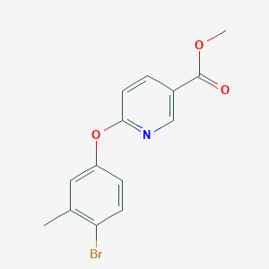 molecular formula C14H12BrNO3 B6332921 6-(4-Bromo-3-methyl-phenoxy)-nicotinic acid methyl ester, 95% CAS No. 926295-14-9