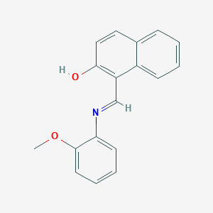 molecular formula C18H15NO2 B6332946 1-[(2-Methoxy-phenylimino)-methyl]-naphthalen-2-ol CAS No. 20772-78-5