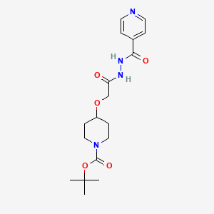 4-{2-Oxo-2-[N'-(pyridine-4-carbonyl)-hydrazino]-ethoxy}-piperidine-1-carboxylic acid tert-butyl ester