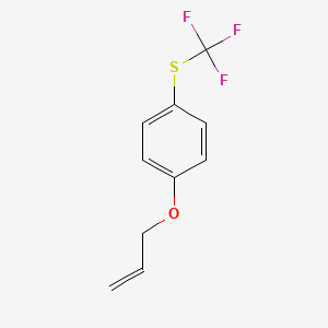 molecular formula C10H9F3OS B6333001 1-[(Prop-2-en-1-yl)oxy]-4-[(trifluoromethyl)sulfanyl]benzene CAS No. 653578-27-9