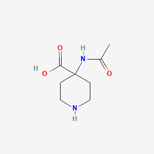 molecular formula C8H14N2O3 B6333005 4-(Acetylamino)piperidine-4-carboxylic acid hydrochloride CAS No. 1993288-46-2