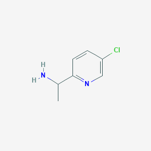 molecular formula C7H9ClN2 B6333008 1-(5-Chloropyridin-2-yl)ethan-1-amine CAS No. 937399-51-4