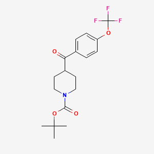 molecular formula C18H22F3NO4 B6333033 t-Butyl 4-(4-(trifluoromethoxy)benzoyl)piperidine-1-carboxylate CAS No. 670275-85-1