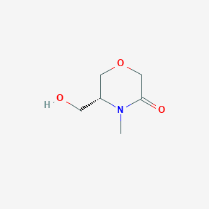 molecular formula C6H11NO3 B6333066 (R)-5-(Hydroxymethyl)-4-methylmorpholin-3-one CAS No. 960402-19-1