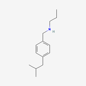 {[4-(2-Methylpropyl)phenyl]methyl}(propyl)amine