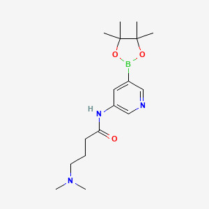 molecular formula C17H28BN3O3 B6333250 5-(4-(二甲氨基)丁酰胺)吡啶-3-硼酸二缩甲醇酯 CAS No. 1171891-21-6
