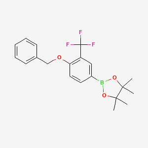 molecular formula C20H22BF3O3 B6333252 4-(Benzyloxy)-3-(trifluoromethyl)phenylboronic acid pinacol ester CAS No. 1257078-54-8