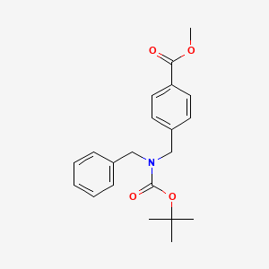 molecular formula C21H25NO4 B6333272 4-[(Benzyl-t-butoxycarbonyl-amino)-methyl]-benzoic acid methyl ester, 95% CAS No. 199982-18-8