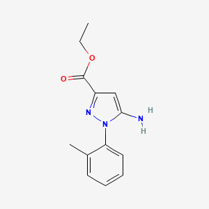 molecular formula C13H15N3O2 B6333296 Ethyl 5-amino-1-(2-methylphenyl)-1H-pyrazole-3-carboxylate CAS No. 1138036-67-5