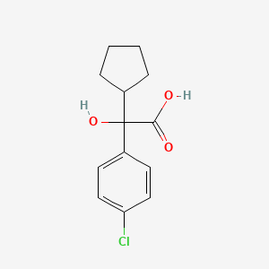 molecular formula C13H15ClO3 B6333321 2-(4-氯苯基)-2-环戊基-2-羟基乙酸 CAS No. 92021-41-5
