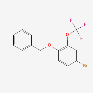 molecular formula C14H10BrF3O2 B6333325 1-(Benzyloxy)-4-bromo-2-(trifluoromethoxy)benzene CAS No. 647856-30-2