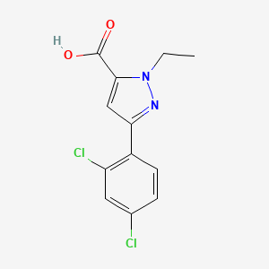 molecular formula C12H10Cl2N2O2 B6333389 5-(2,4-Dichloro-phenyl)-2-ethyl-2H-pyrazole-3-carboxylic acid CAS No. 1354408-03-9