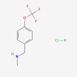 N-Methyl-1-(4-(trifluoromethoxy)phenyl)methanamine hydrochloride, 95%