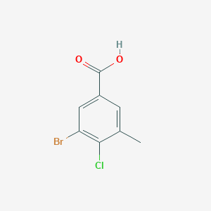 molecular formula C8H6BrClO2 B6333423 3-Bromo-4-chloro-5-methylbenzoic acid CAS No. 688021-30-9