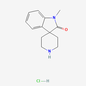 molecular formula C13H17ClN2O B6333445 1-Methylspiro[indole-3,4'-piperidin]-2(1H)-one hydrochloride;  95% CAS No. 1047657-65-7