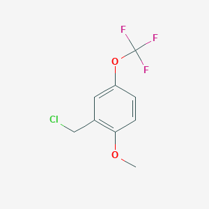 molecular formula C9H8ClF3O2 B6333456 2-Methoxy-5-(trifluoromethoxy)benzyl chloride, 98% CAS No. 911060-72-5