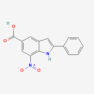 molecular formula C15H10N2O4 B6333479 7-硝基-2-苯基-1H-吲哚-5-羧酸 CAS No. 1120334-31-7
