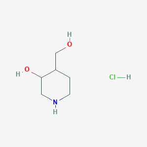 molecular formula C6H14ClNO2 B6333490 4-(Hydroxymethyl)-3-piperidinol HCl CAS No. 1951441-80-7