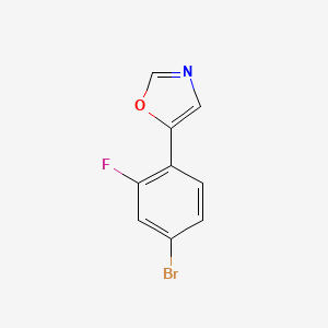 molecular formula C9H5BrFNO B6333495 5-(4-Bromo-2-fluorophenyl)-1,3-oxazole CAS No. 883230-59-9