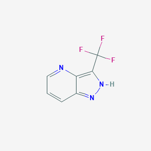 molecular formula C7H4F3N3 B6333509 3-(三氟甲基)-1H-吡唑并[4,3-b]吡啶 CAS No. 1211517-40-6