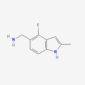 (4-Fluoro-2-methyl-1H-indol-5-yl)methanamine
