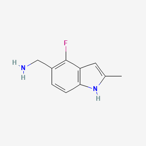 molecular formula C10H11FN2 B6333528 (4-Fluoro-2-methyl-1H-indol-5-yl)methanamine CAS No. 1401727-00-1