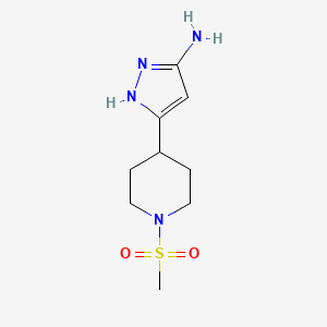 4-(5-Amino-1H-pyrazol-3-yl)-1-(methylsulfonyl)piperidine