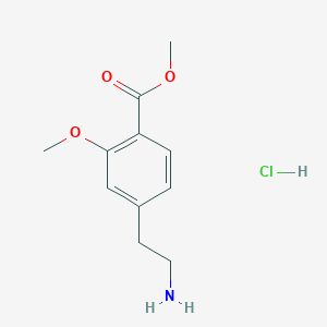 molecular formula C11H16ClNO3 B6333554 Methyl-4-(2-aminoethyl)-2-methoxybenzoate hydrochloride CAS No. 2089650-21-3