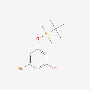 molecular formula C12H18BrFOSi B6333564 (3-溴-5-氟苯氧基)(叔丁基)二甲基硅烷 CAS No. 1310697-89-2