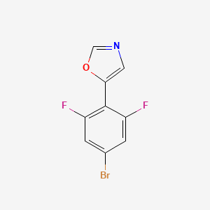 molecular formula C9H4BrF2NO B6333575 5-(4-bromo-2,6-difluorophenyl)oxazole CAS No. 1400706-90-2