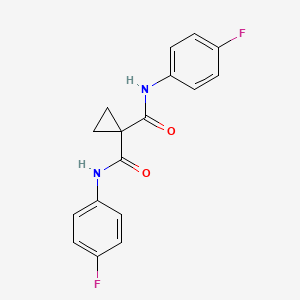 molecular formula C17H14F2N2O2 B6333595 N,N’-Bis(4-fluorophenyl)cyclopropane-1,1-dicarboxamide CAS No. 1431468-36-8