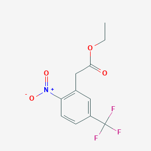 molecular formula C11H10F3NO4 B6333620 2-Nitro-5-(trifluoromethyl)phenyl acetic acid ethyl ester CAS No. 351500-08-8