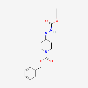 molecular formula C18H25N3O4 B6333644 Benzyl 4-(2-(tert-butoxycarbonyl) hydrazono) piperidine-1-carboxylate CAS No. 863560-00-3