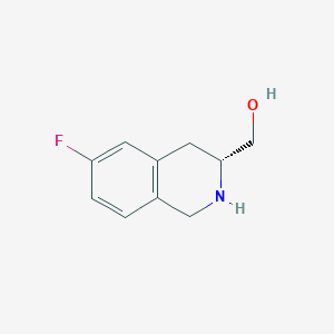 molecular formula C10H12FNO B6333667 [(3R)-6-Fluoro-1,2,3,4-tetrahydroisoquinolin-3-yl]methanol CAS No. 1389377-17-6