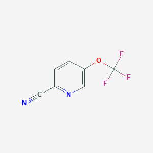 molecular formula C7H3F3N2O B6333681 5-(Trifluoromethoxy)picolinonitrile, 95% CAS No. 1206978-22-4