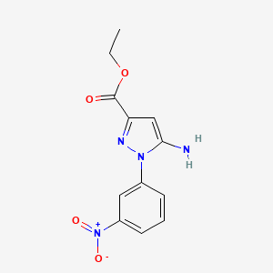 molecular formula C12H12N4O4 B6333691 Ethyl 5-amino-1-(3-nitrophenyl)-1H-pyrazole-3-carboxylate CAS No. 1264049-67-3