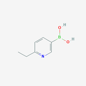 molecular formula C7H10BNO2 B6333694 6-乙基吡啶-3-硼酸，95% CAS No. 1001907-69-2