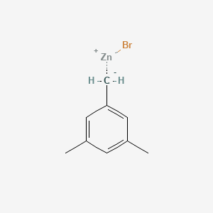 molecular formula C9H11BrZn B6333717 3,5-Dimethylbenzylzinc bromide, 0.5M in tetrahydrofuran CAS No. 937818-32-1