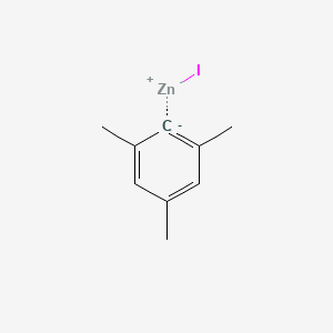 molecular formula C9H11IZn B6333722 2,4,6-Trimethylphenylzinc iodide, 0.5M in tetrahydrofuran CAS No. 718628-26-3