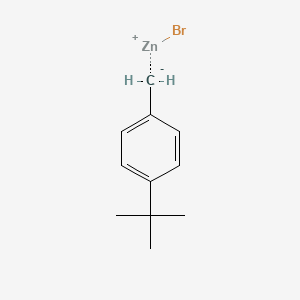 molecular formula C11H15BrZn B6333735 4-tert-Butylbenzylzinc bromide, 0.5M in tetrahydrofuran CAS No. 737797-48-7