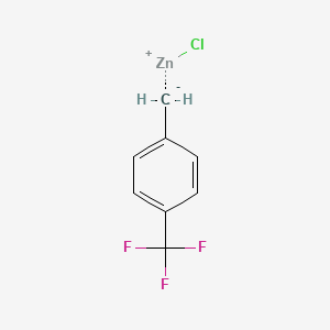 molecular formula C8H6ClF3Zn B6333745 4-Trifluoromethylbenzylzinc chloride, 0.5M in tetrahydrofuran CAS No. 738580-34-2
